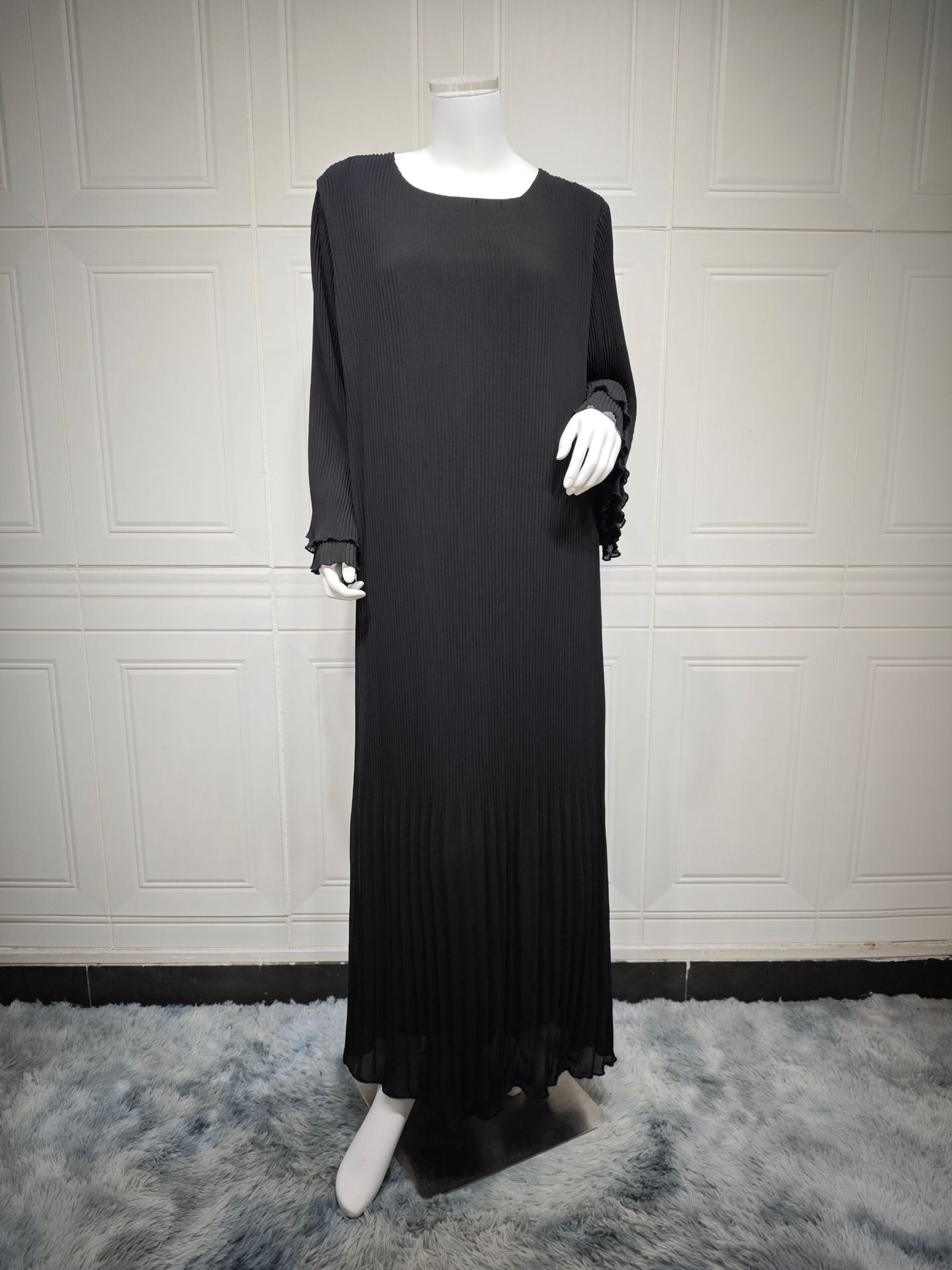 Dubai Pullover Robe Chiffon Pleated Dress