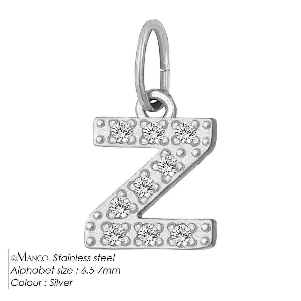 Diamond-encrusted Stainless Steel Jewelry Accessories Pendant