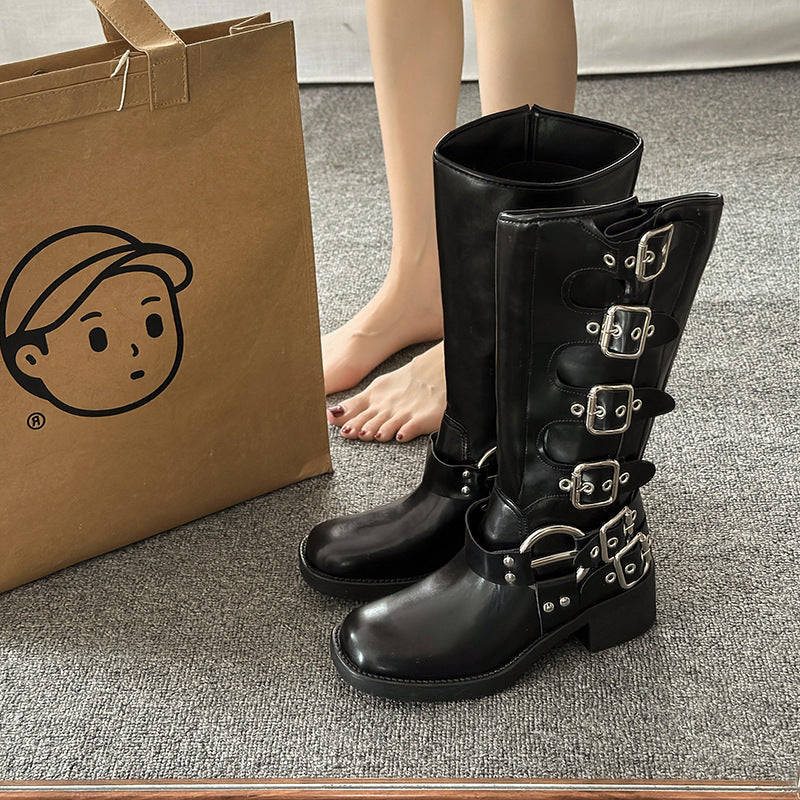 New Autumnwinter Leather Western Cowboy Boots