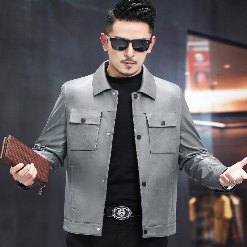 Men's Fashion Personality Leather Short Lapel