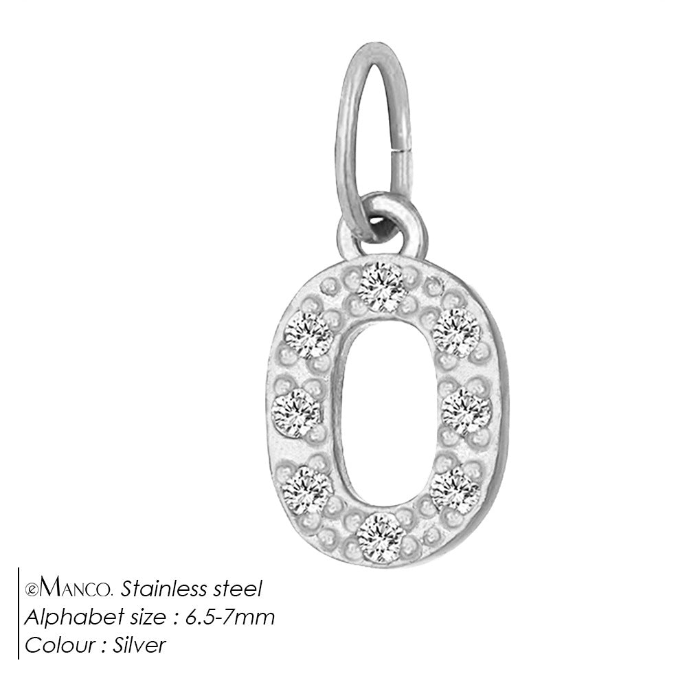 Diamond-encrusted Stainless Steel Jewelry Accessories Pendant