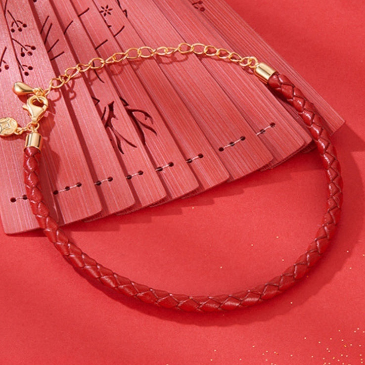 New Year Red Rope Leather Rope Carrying Strap