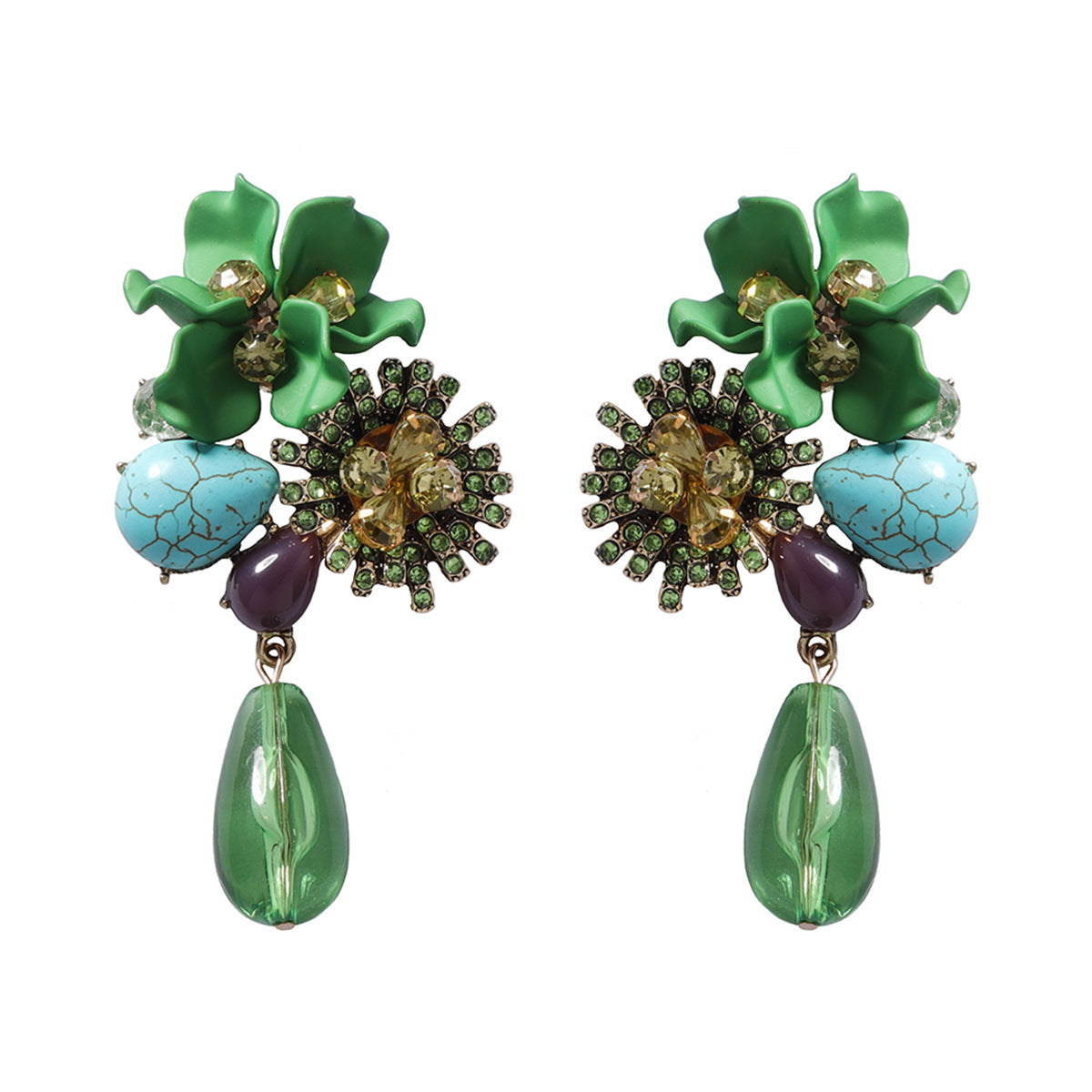 Womens Retro Bold Statement-Ready Long Earrings That Pair With Everything