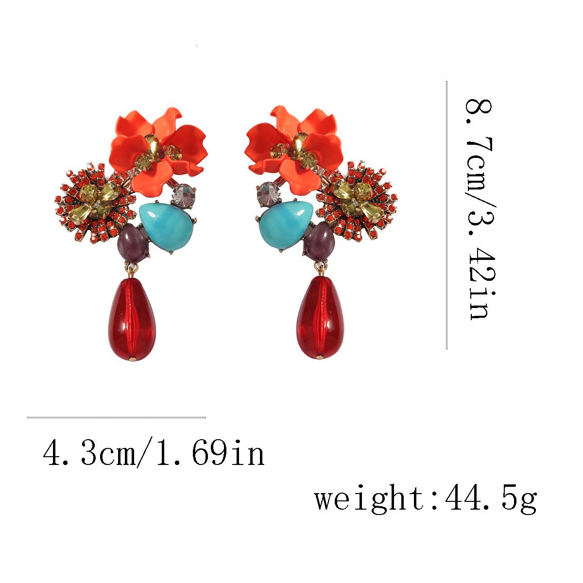 Womens Retro Bold Statement-Ready Long Earrings That Pair With Everything
