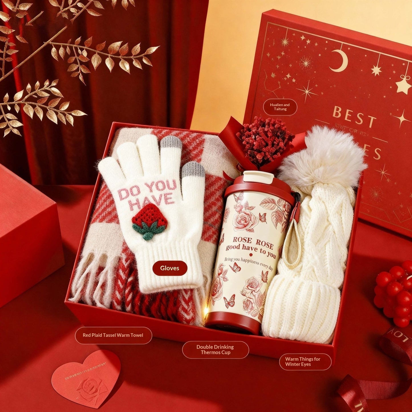 Birthday Gift Practical Premium Warm Winter Scarf Gift Box