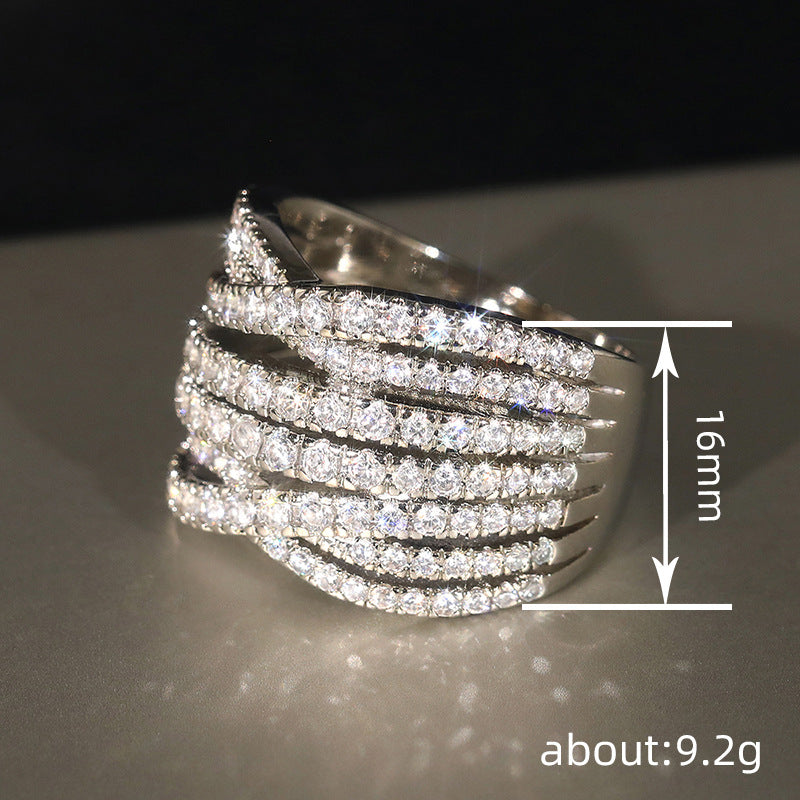 Shimmering Light-luxury-style High-end Jewelry Ring