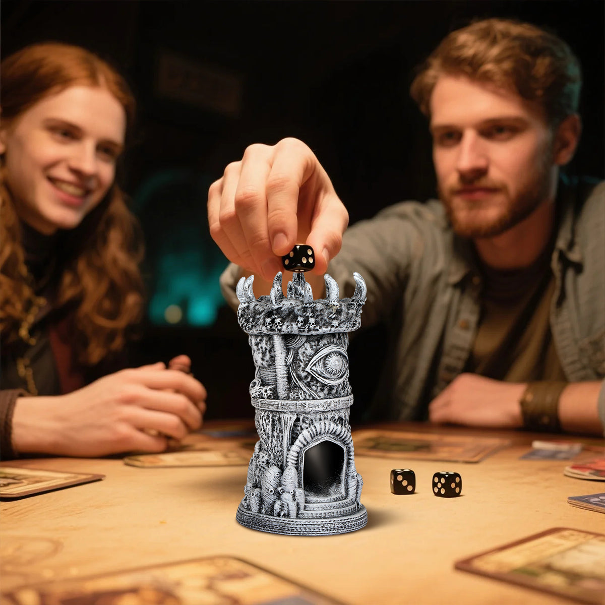 Fantasy - Themed Cyclops Beholder Dice Tower - Resin Craftsmanship, Perfect For Gaming Gatherings
