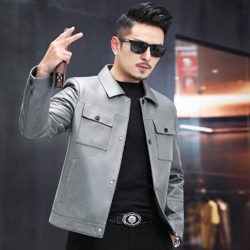 Men's Fashion Personality Leather Short Lapel