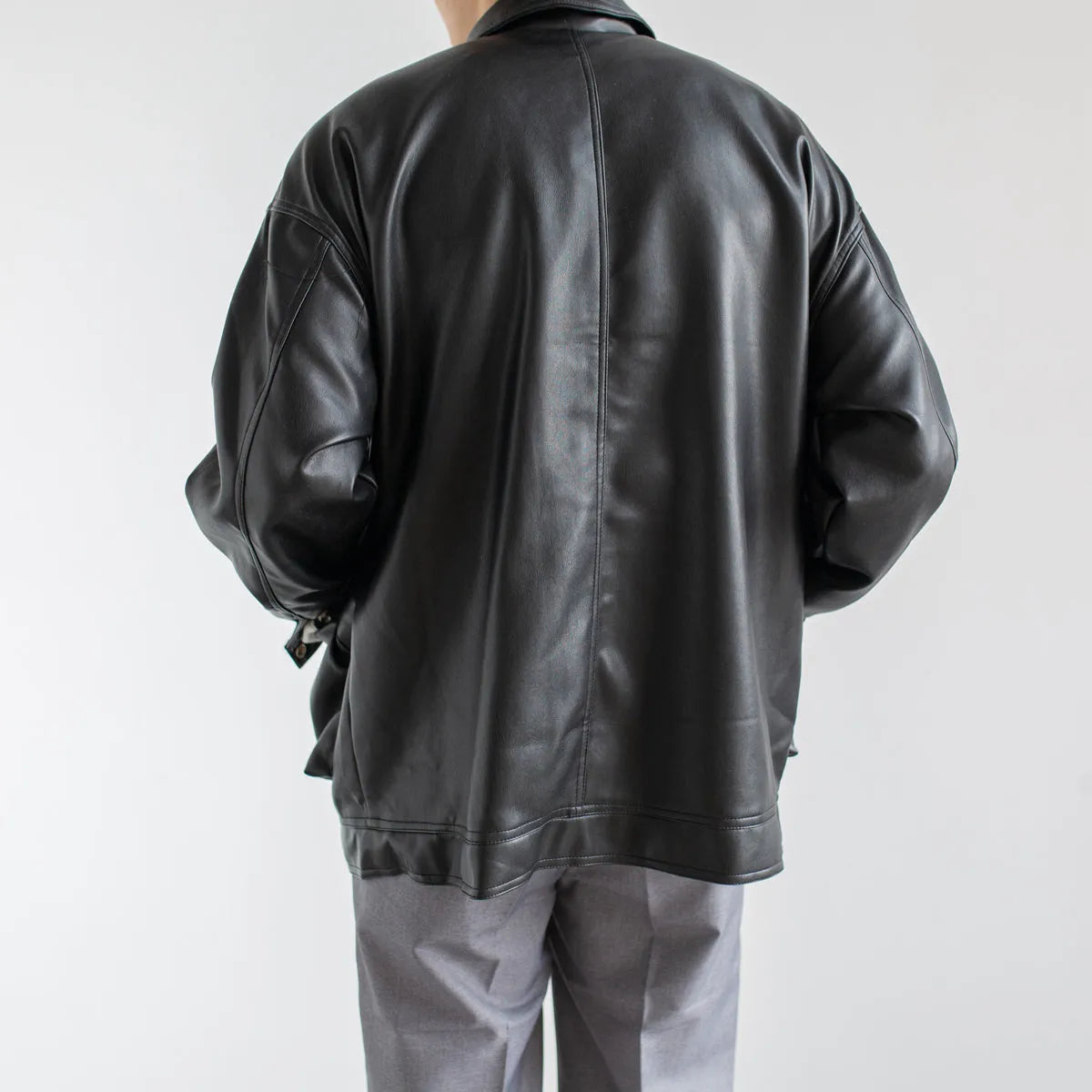 Black Chic Leather Men's Trendy Jacket Jacket