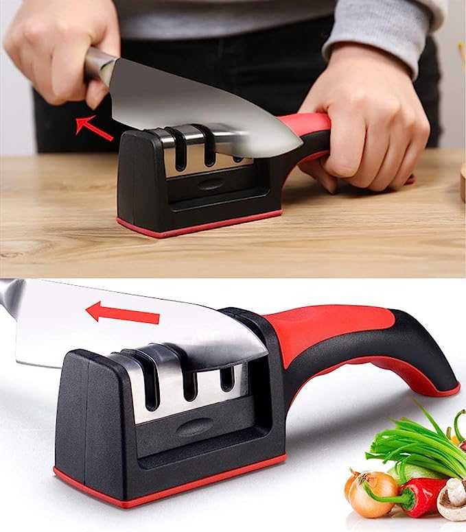 Household Knife Sharpener Kitchen Multi Functional Three Section Cutter Diamond Cutter Sharpening