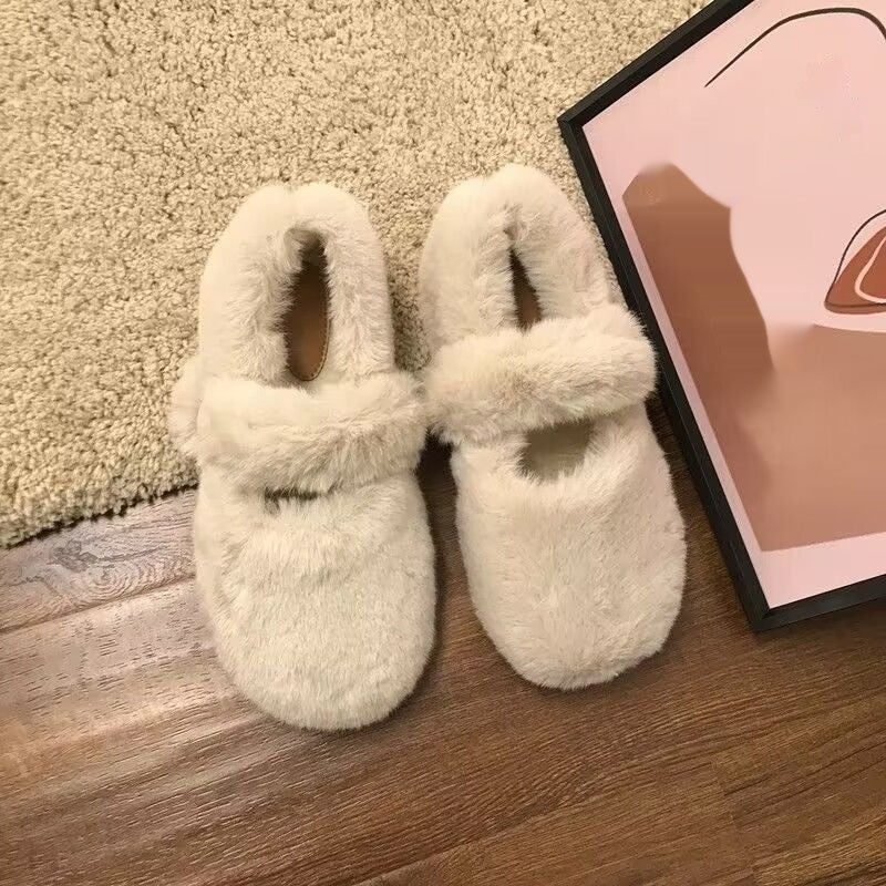 Outerwear Plus-size Women's Shoes Fluffy Shoes