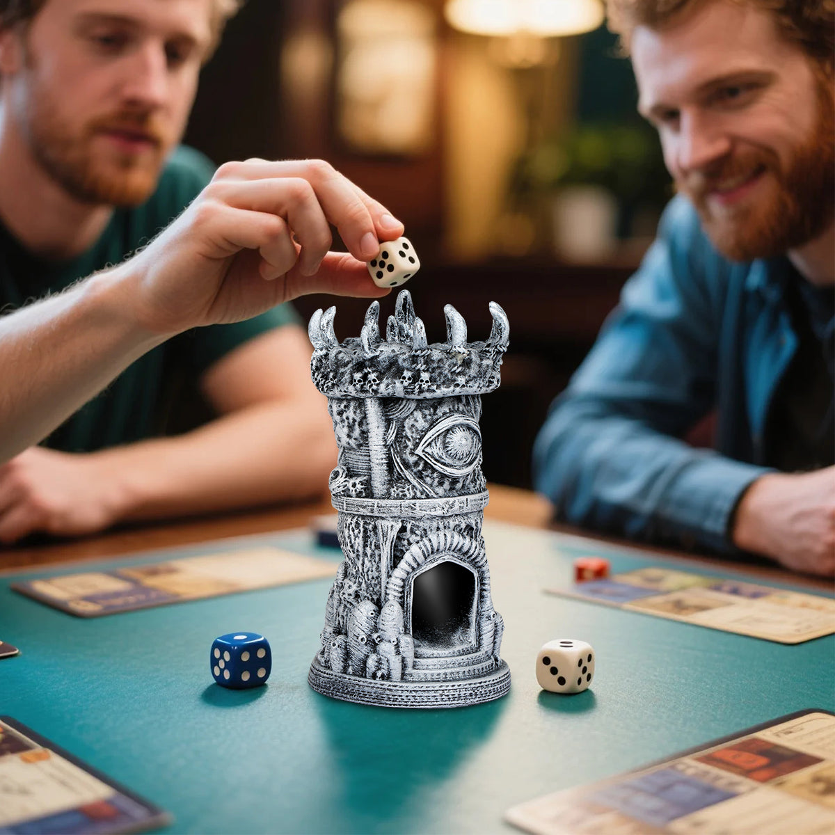 Fantasy - Themed Cyclops Beholder Dice Tower - Resin Craftsmanship, Perfect For Gaming Gatherings