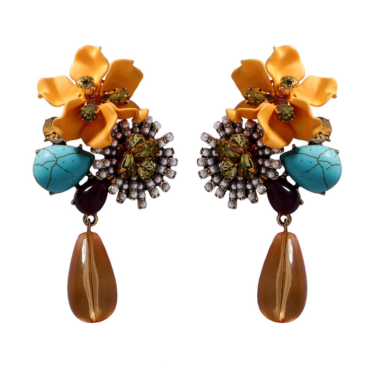 Womens Retro Bold Statement-Ready Long Earrings That Pair With Everything