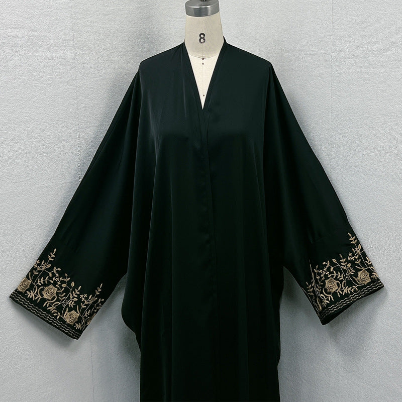 Middle East Dubai Women's Embroidered Bat Sleeve Loose Cardigan