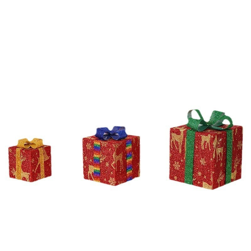 Christmas Gift Box Three-piece Set Gift Decoration