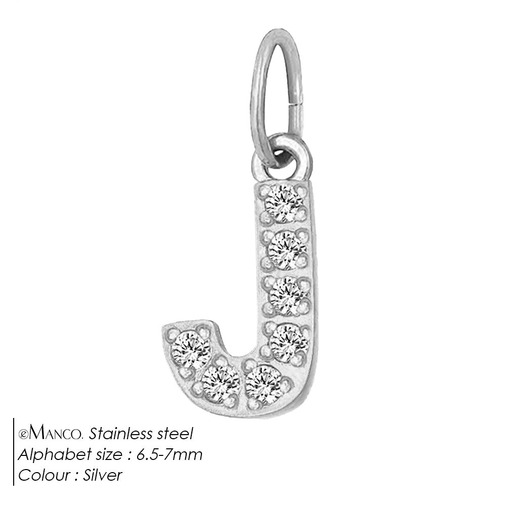 Diamond-encrusted Stainless Steel Jewelry Accessories Pendant