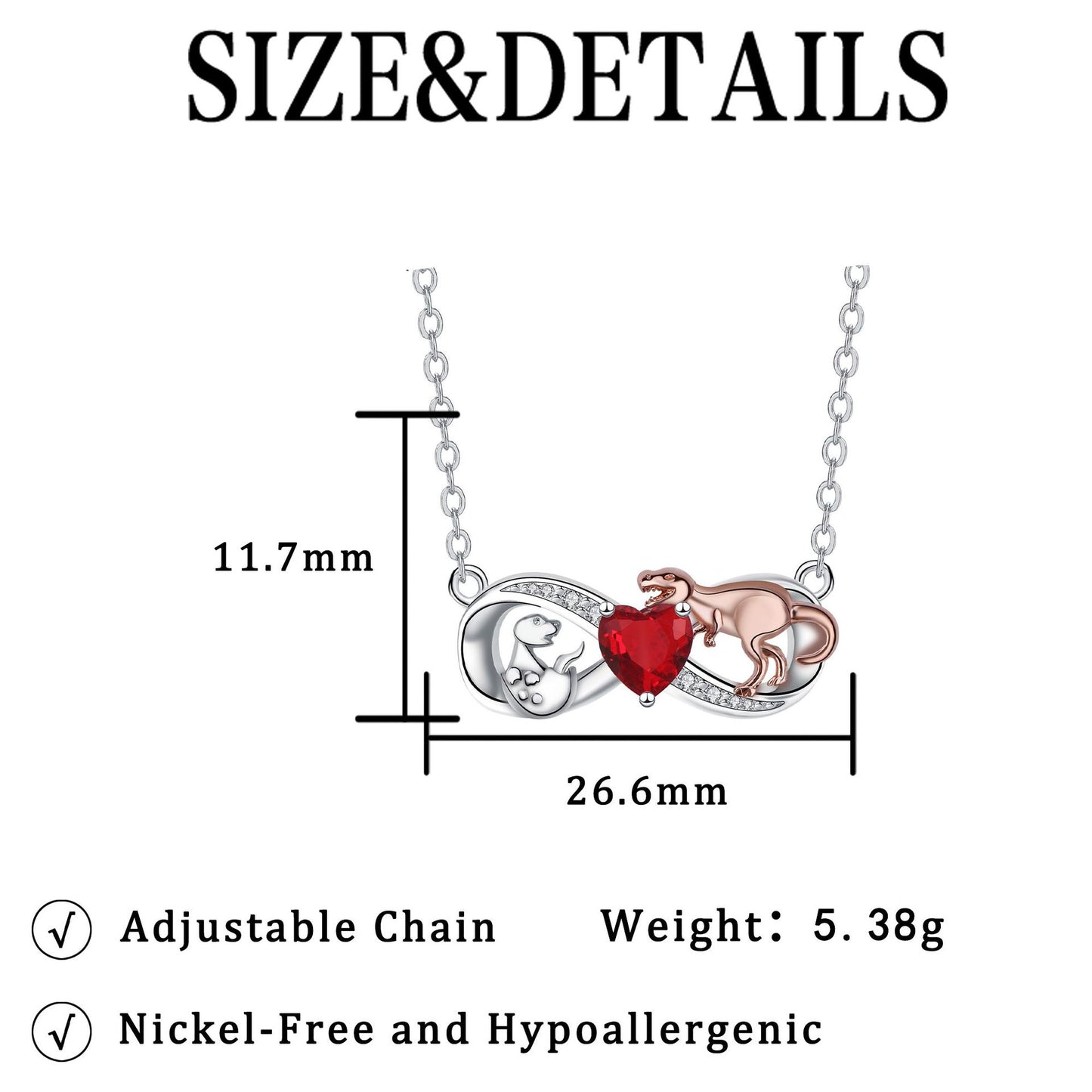 High-end Diamond-studded Necklace With A Side Chain That Wont Fade