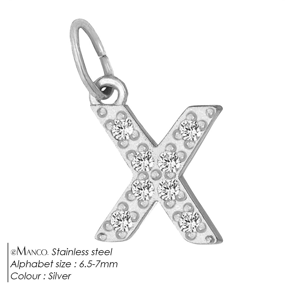 Diamond-encrusted Stainless Steel Jewelry Accessories Pendant