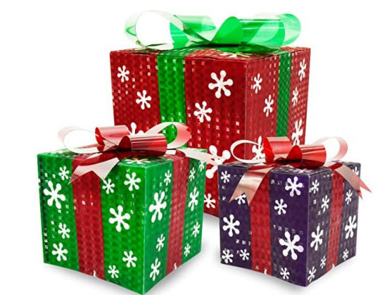 Christmas Gift Box Three-piece Set Gift Decoration