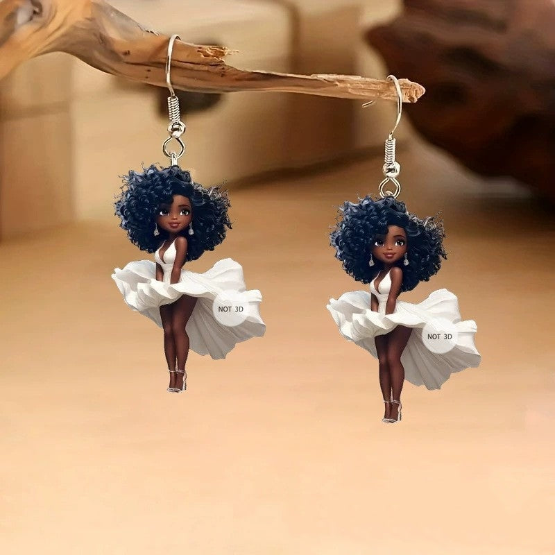 Black Beauty Hanging Earrings