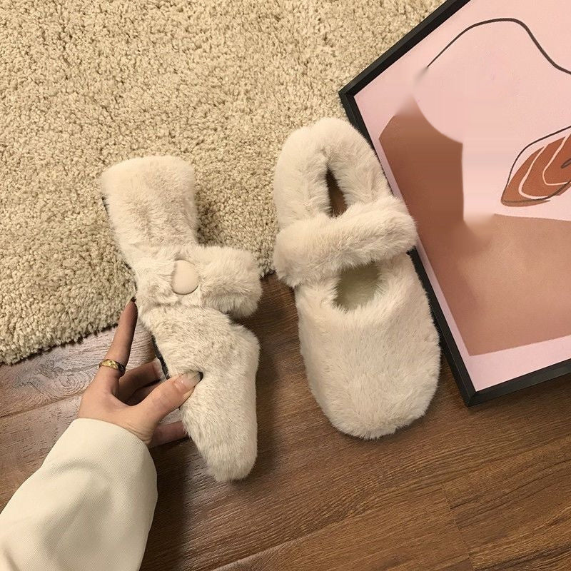 Outerwear Plus-size Women's Shoes Fluffy Shoes