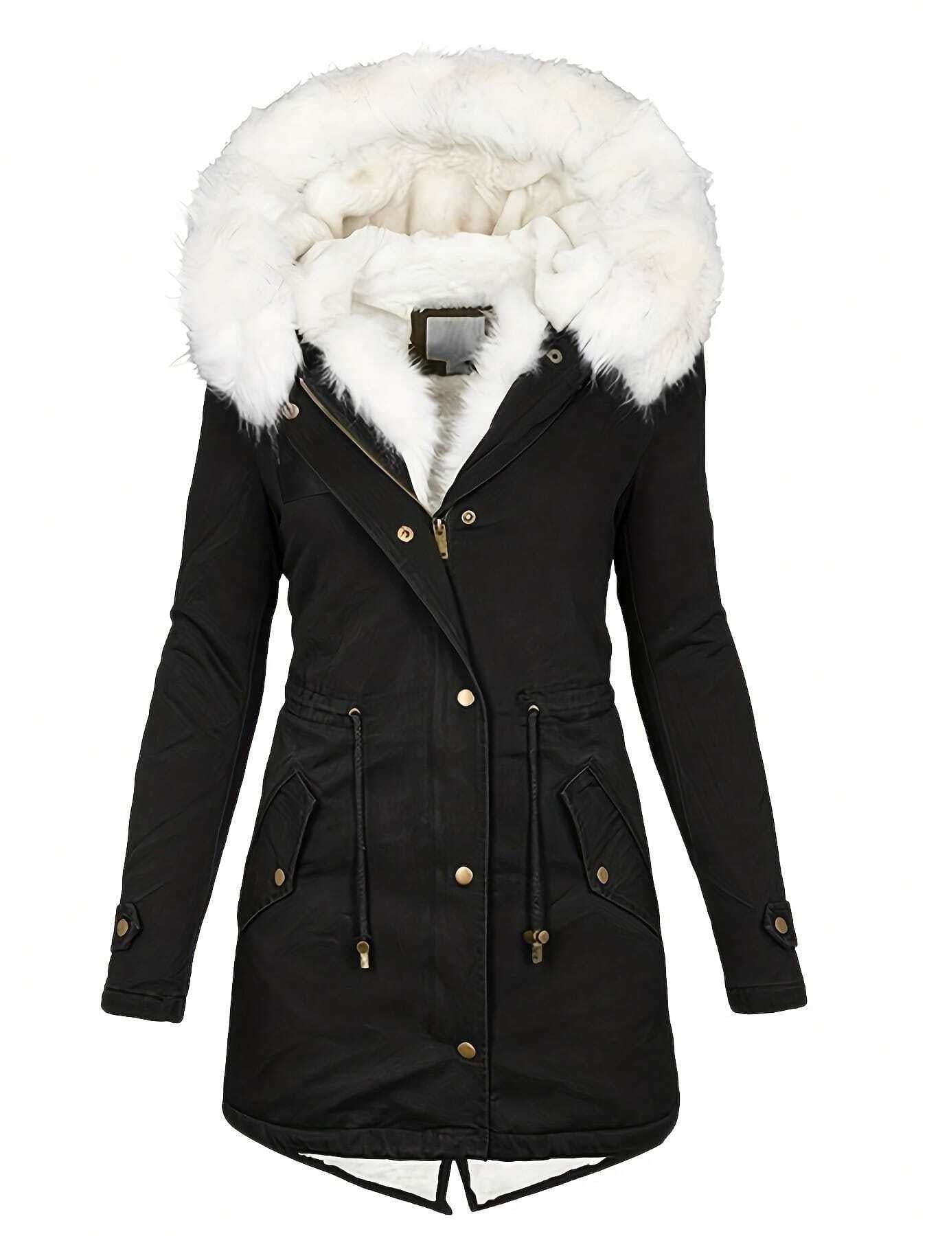 Needle Winter Faux Fur Hooded Parka Coat