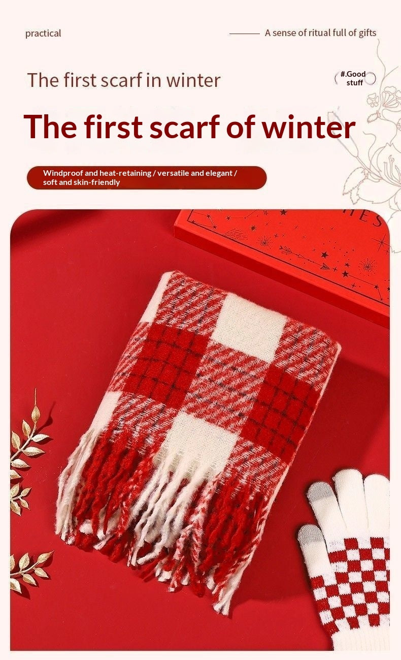 Birthday Gift Practical Premium Warm Winter Scarf Gift Box