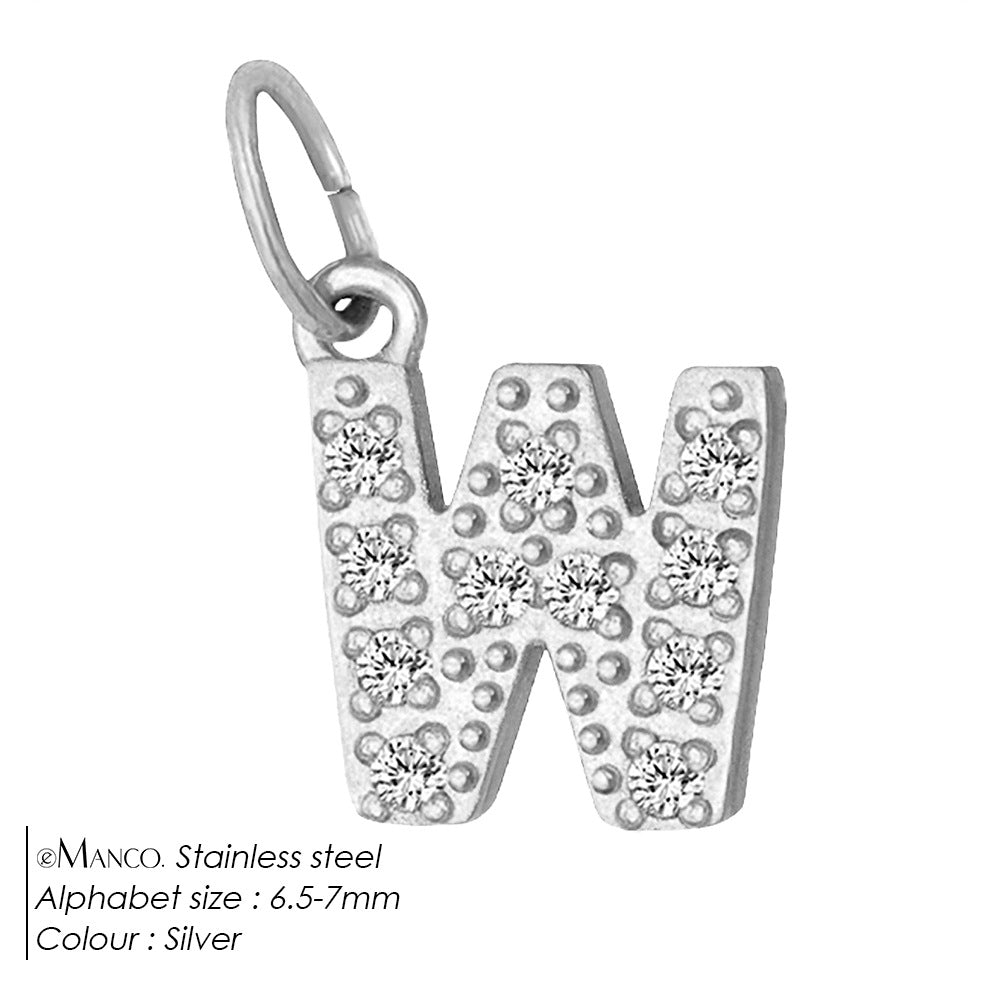 Diamond-encrusted Stainless Steel Jewelry Accessories Pendant