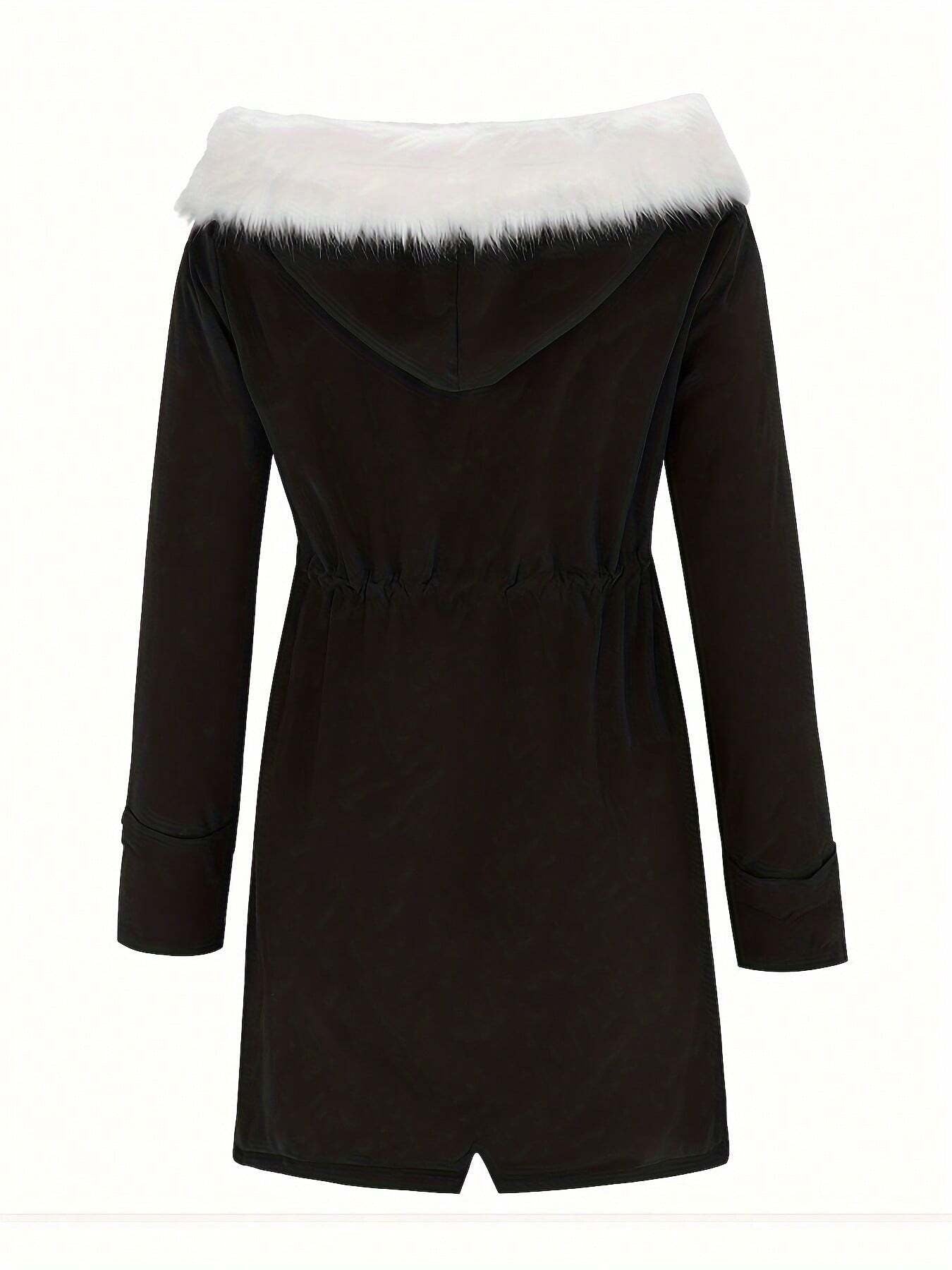 Needle Winter Faux Fur Hooded Parka Coat