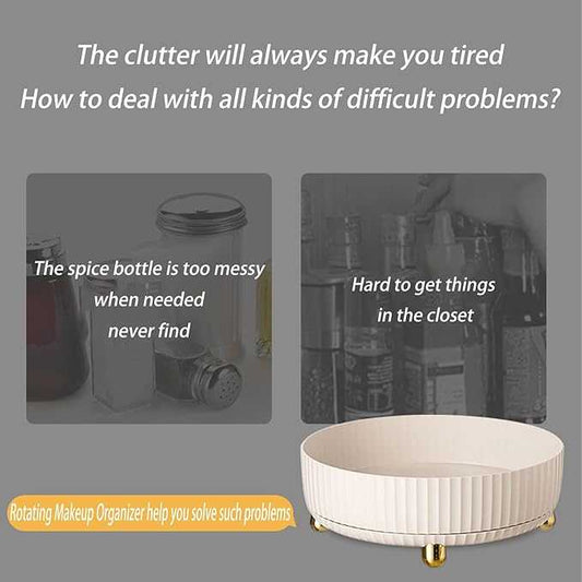 360° Rotating Spice Rack Organizer – Multi-Functional Lazy Susan for Kitchen