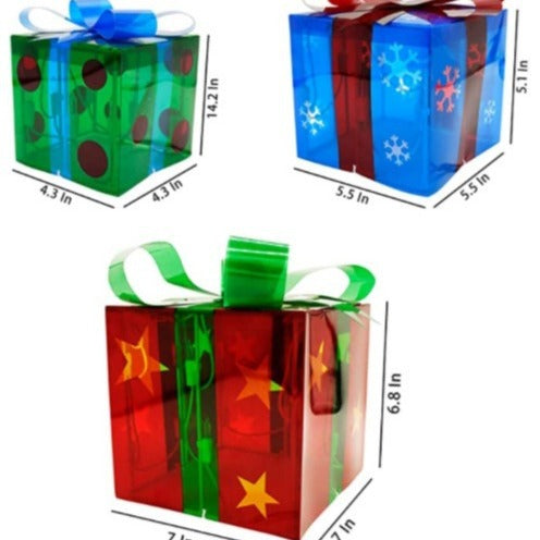 Christmas Gift Box Three-piece Set Gift Decoration