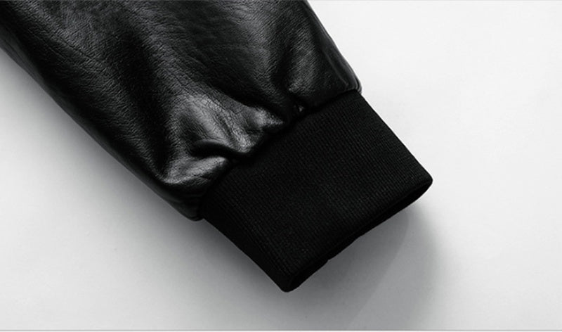 Spring And Autumn New Men's Washed PU Leather Jacket