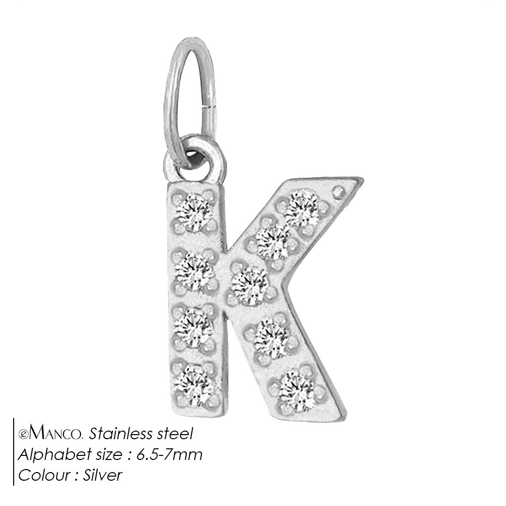 Diamond-encrusted Stainless Steel Jewelry Accessories Pendant