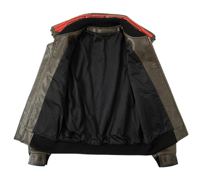 Men's Cos Same Style Leather Jacket
