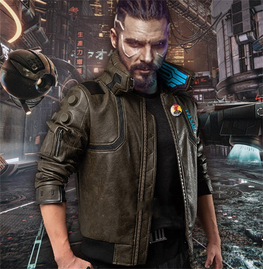 Men's Cos Same Style Leather Jacket