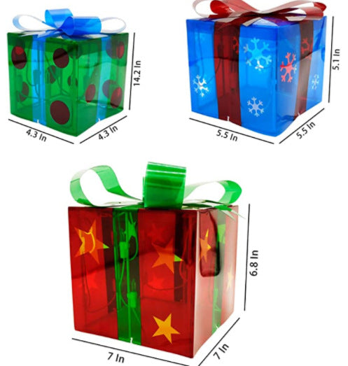Christmas Gift Box Three-piece Set Gift Decoration
