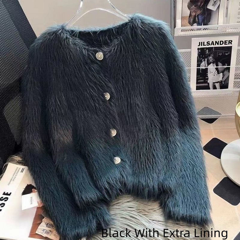 Knitted Cardigan Sweater Coat For Women Autumn And Winter Thickened