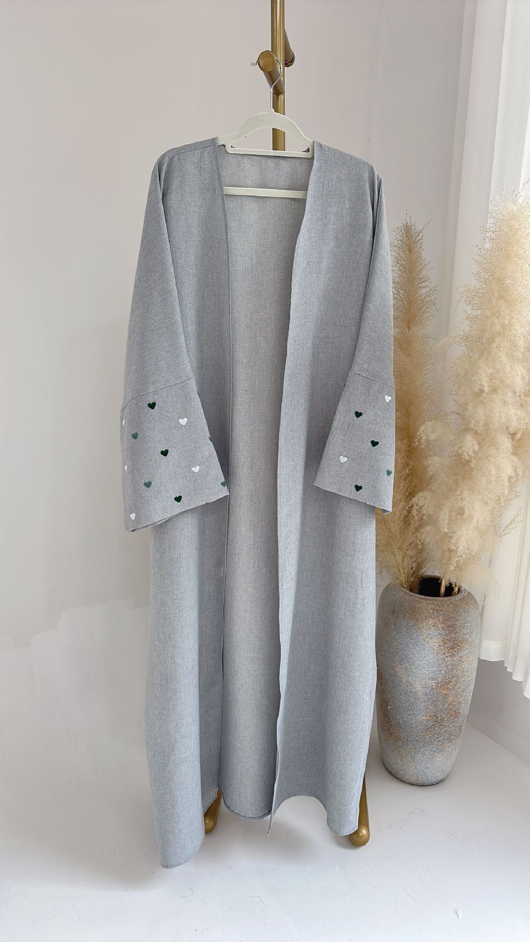 Love Embroidered DUBAI Turkish Elegant Cardigan Robe