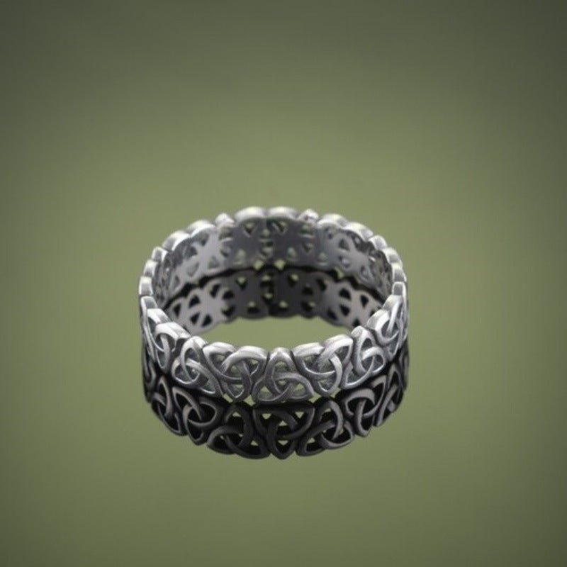 Nordic Tyle Hollow Triangle Knot Ring