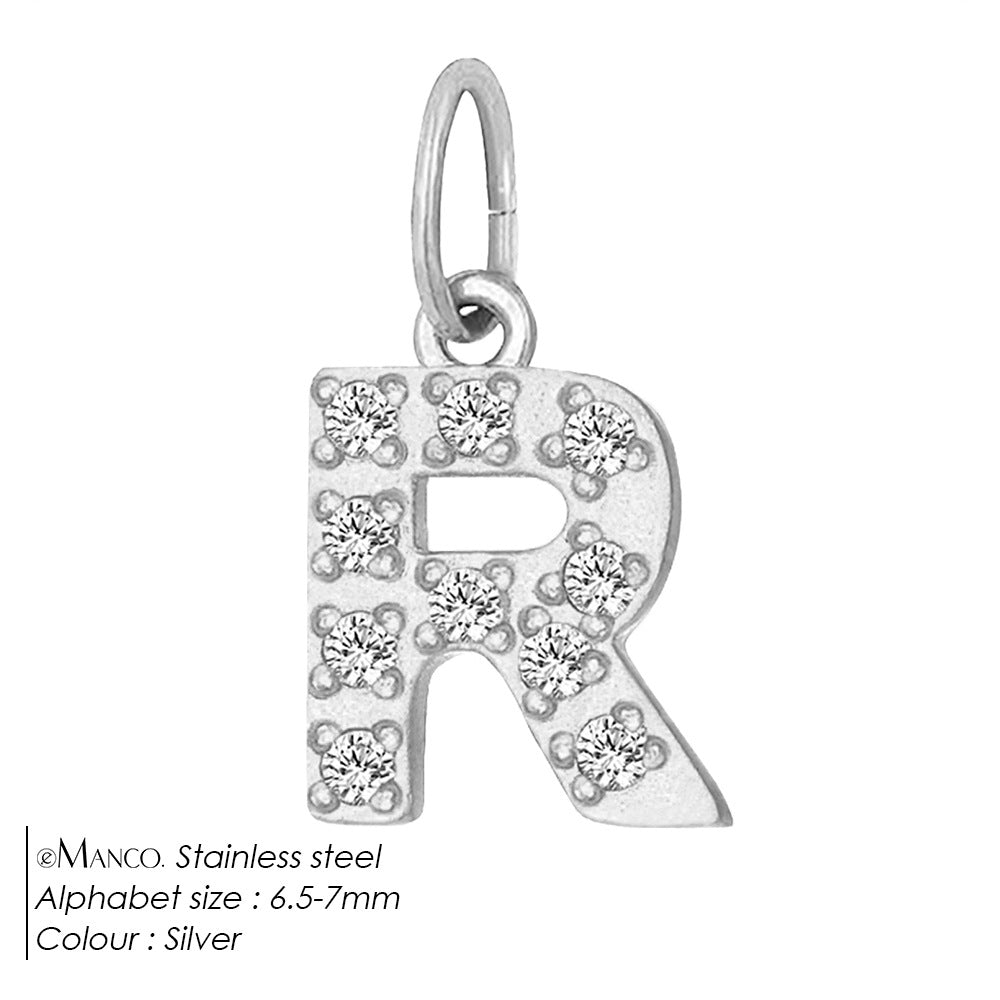 Diamond-encrusted Stainless Steel Jewelry Accessories Pendant