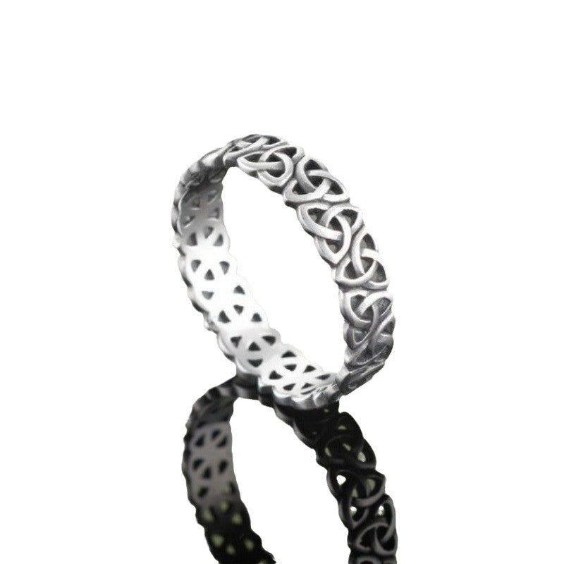 Nordic Tyle Hollow Triangle Knot Ring
