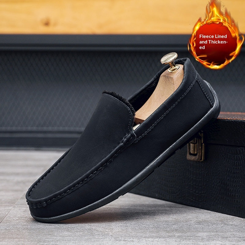 Men's Casual Slip-on Shoes With Soft Soles And Soft Uppers