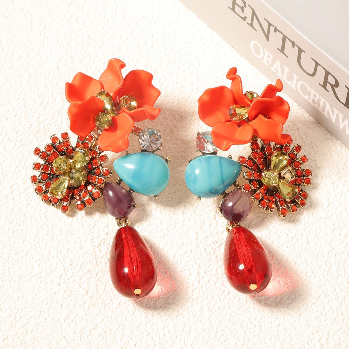 Womens Retro Bold Statement-Ready Long Earrings That Pair With Everything