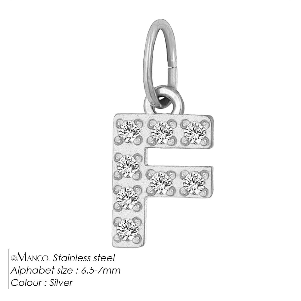Diamond-encrusted Stainless Steel Jewelry Accessories Pendant