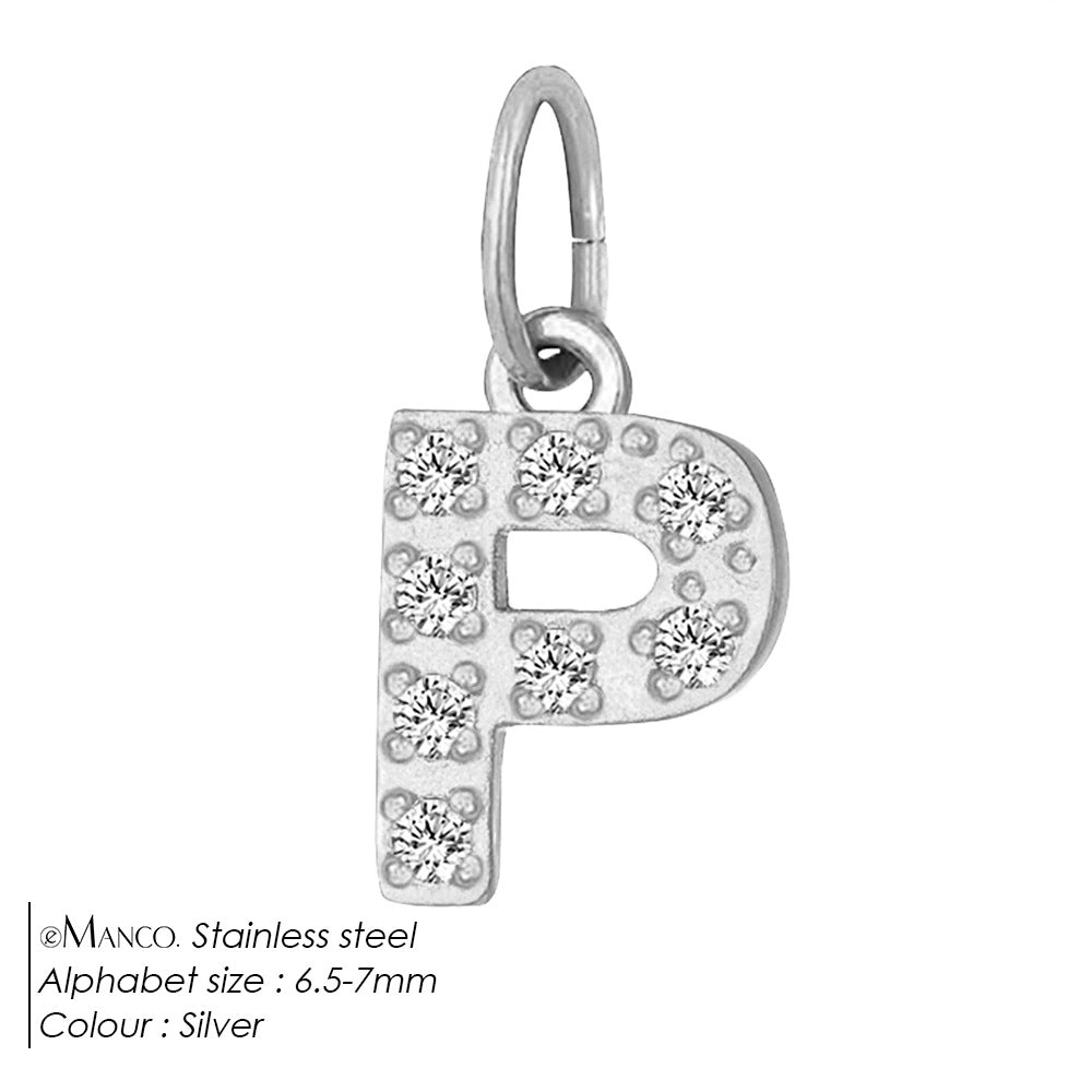 Diamond-encrusted Stainless Steel Jewelry Accessories Pendant