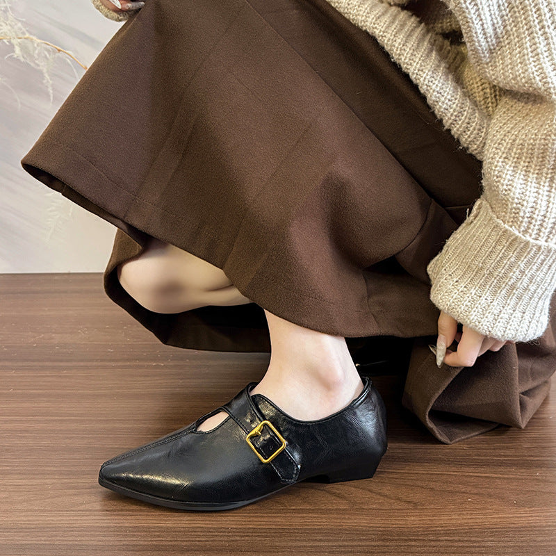 British-style Vintage Fashion Women's Leather Shoes