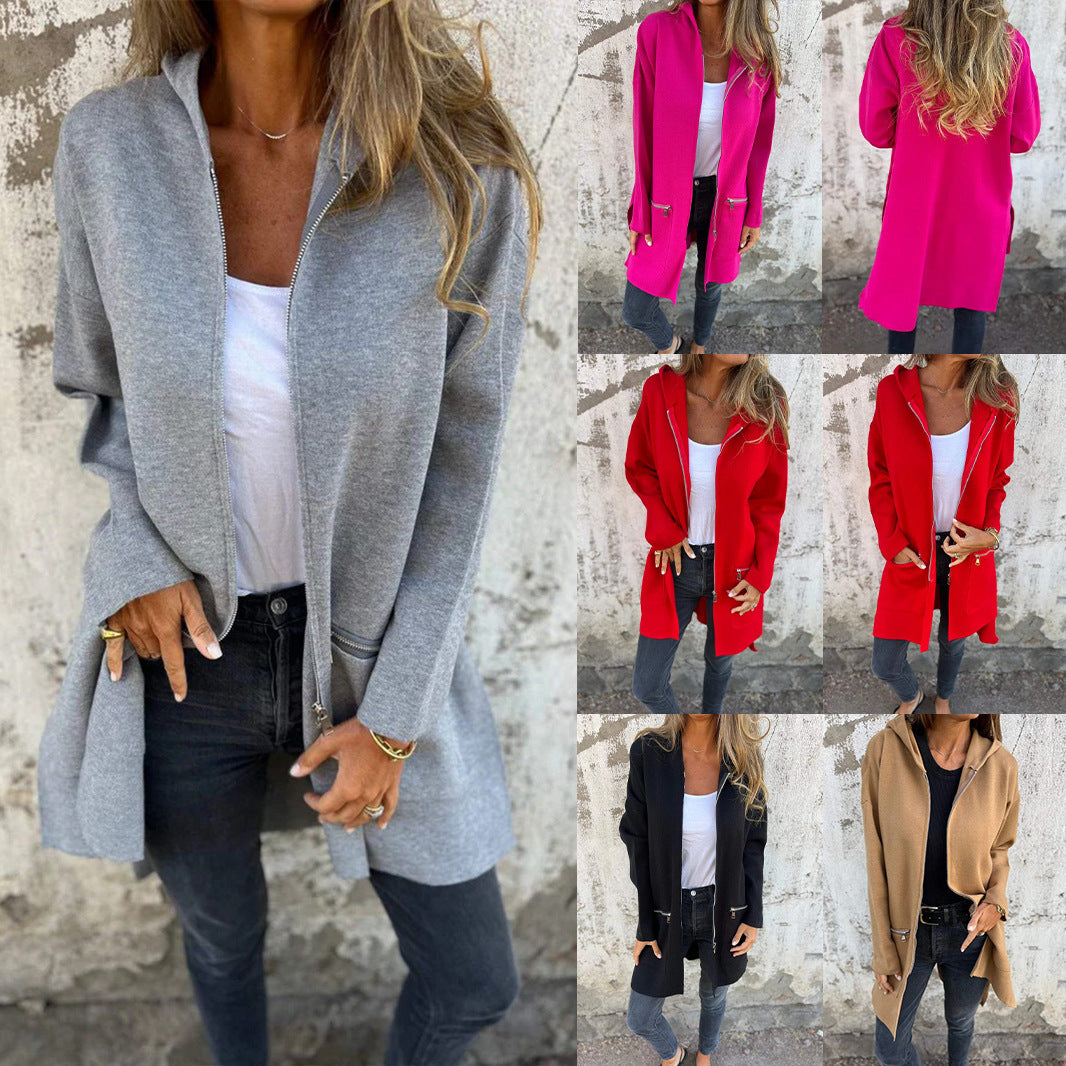 Women's Mid Length Cardigan Coat