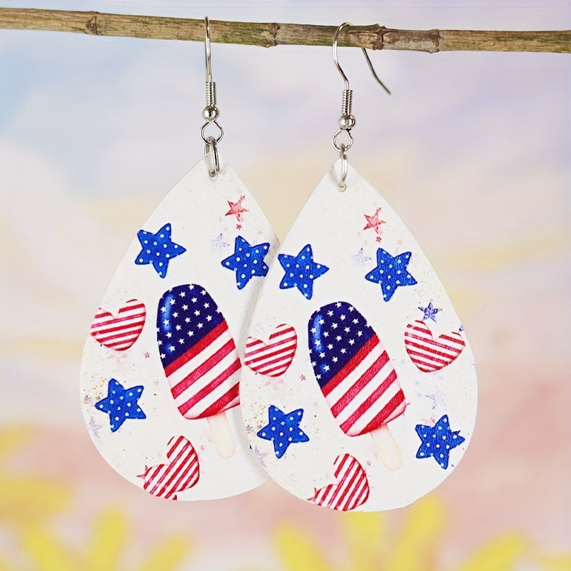 Womens Sunflower And Five-Pointed Star Earrings
