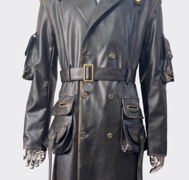 Men's Motorcycle Plus Size Leather Jacket