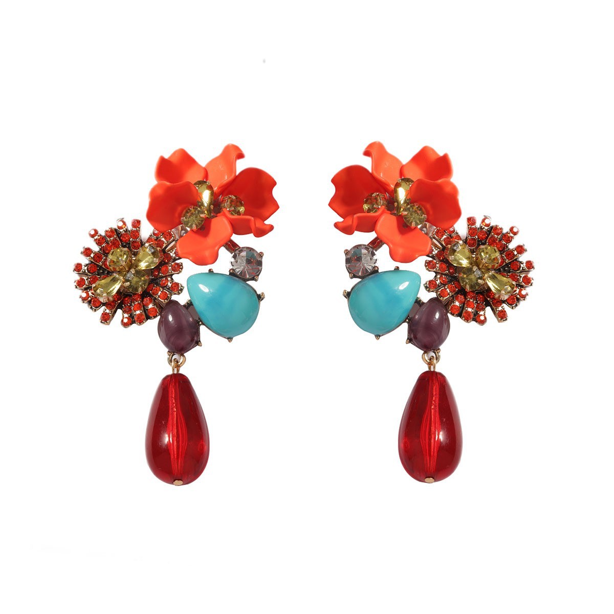 Womens Retro Bold Statement-Ready Long Earrings That Pair With Everything